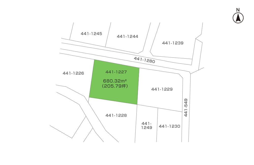 売土地 沼津市足高 680.32m²（205.79坪）