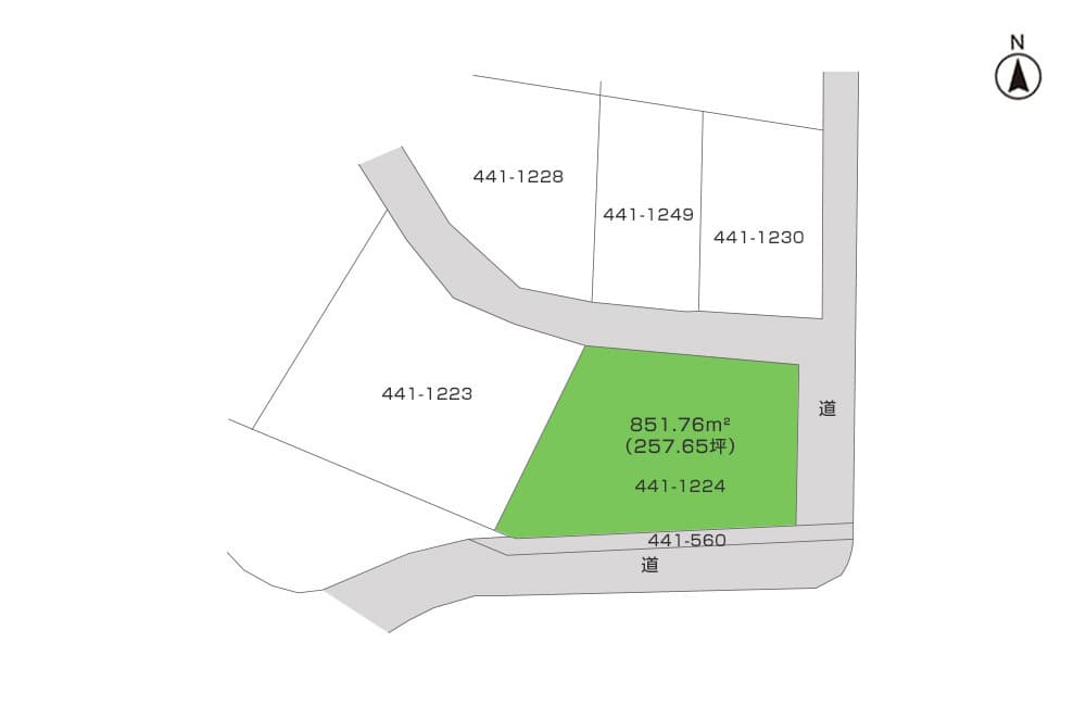 売土地 沼津市足高 851.76m²（257.65坪）