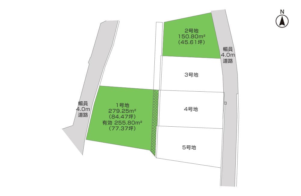 分譲地 沼津市中沢田全5区画（1.2号地）150.80m²〜