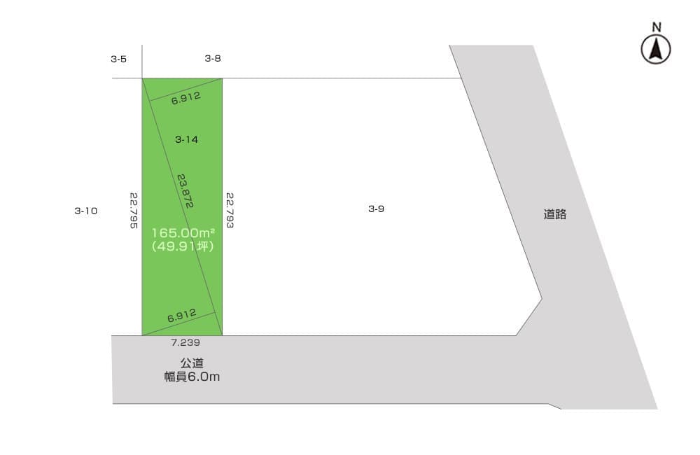 売土地 沼津市駿河台165.00㎡（49.91坪）